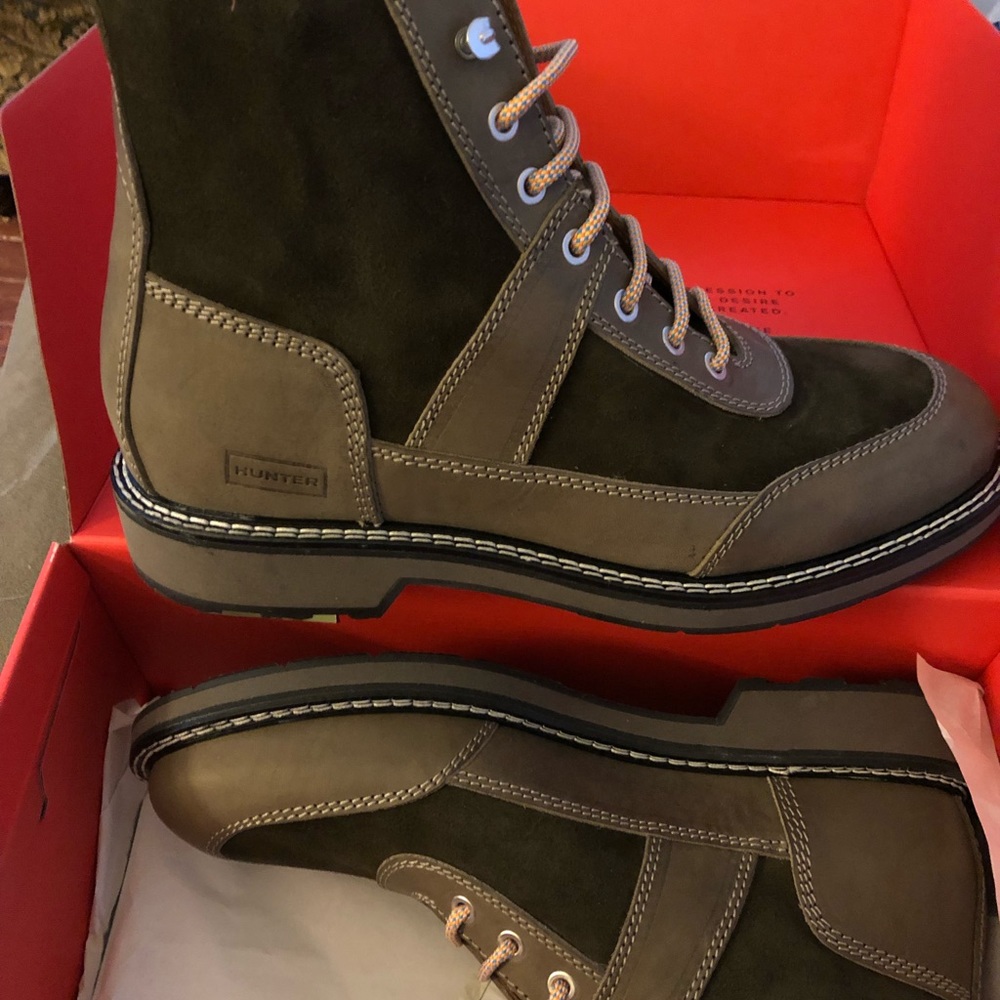 Men’s Hunter Original Commando boot khaki 11 NEW - Picture 3 of 8